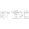 Раковина LAUFEN TALUX для установки в мебель 91х55 8.1467.1.000.104.1
